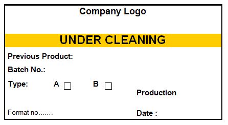 under cleaning label
