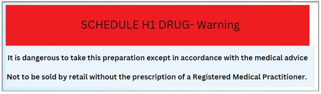 Schedule H1 prescription warning