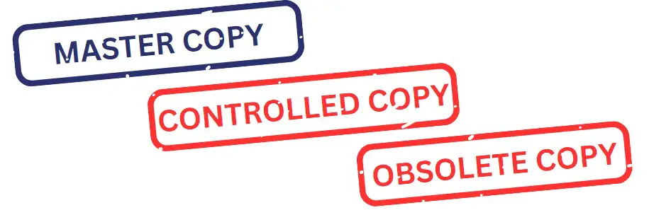 MASTER, ABSOLUTE AND CONTROLLED COPY STAMP