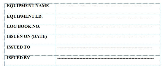 Annexure-1 for design, print, issuance, and control of  logbooks