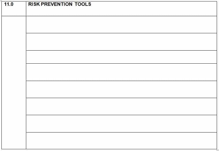 RISK PREVENTION TOOLS