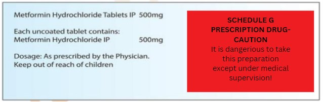 Schedule G prescription caution