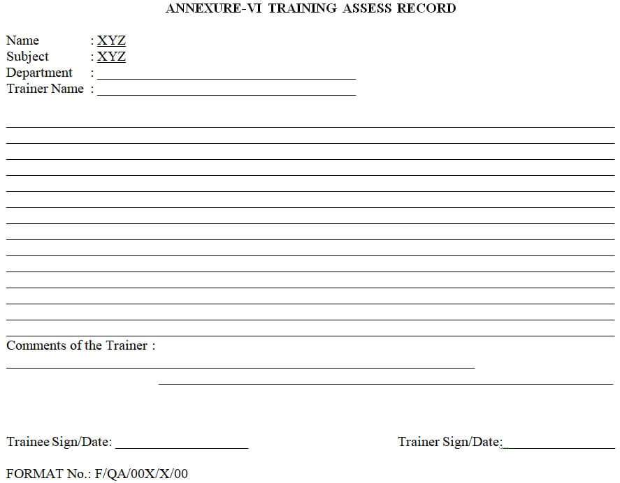 Annexure-VI Training access record Obsolete.