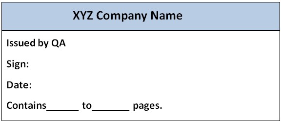 SOP on SOP Label