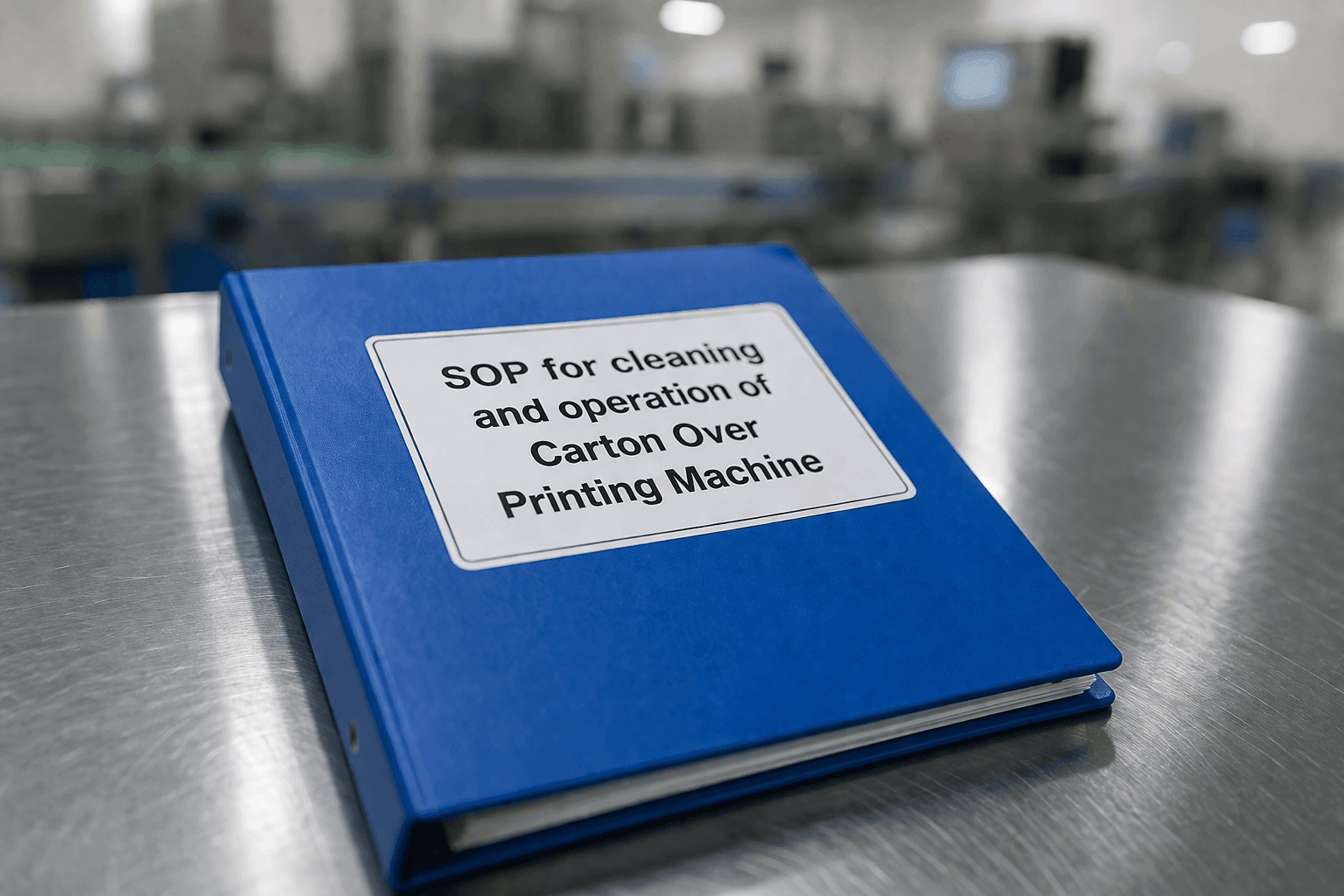 SOP for cleaning and operation of Carton Over Printing Machine